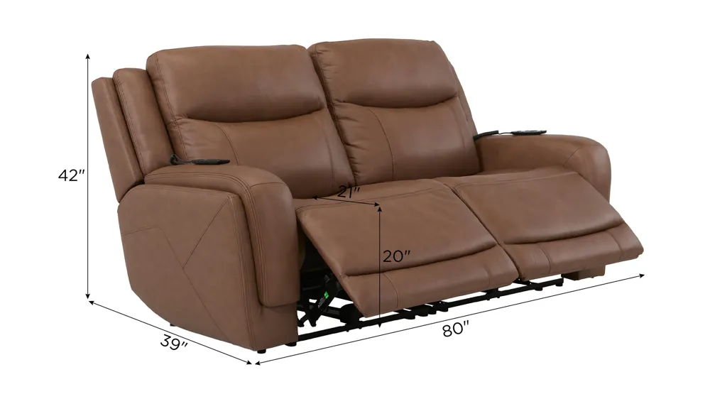 Harbin 2-pc. Zero Gravity Triple Power Loveseat w/ Heat & Massage Dimensions