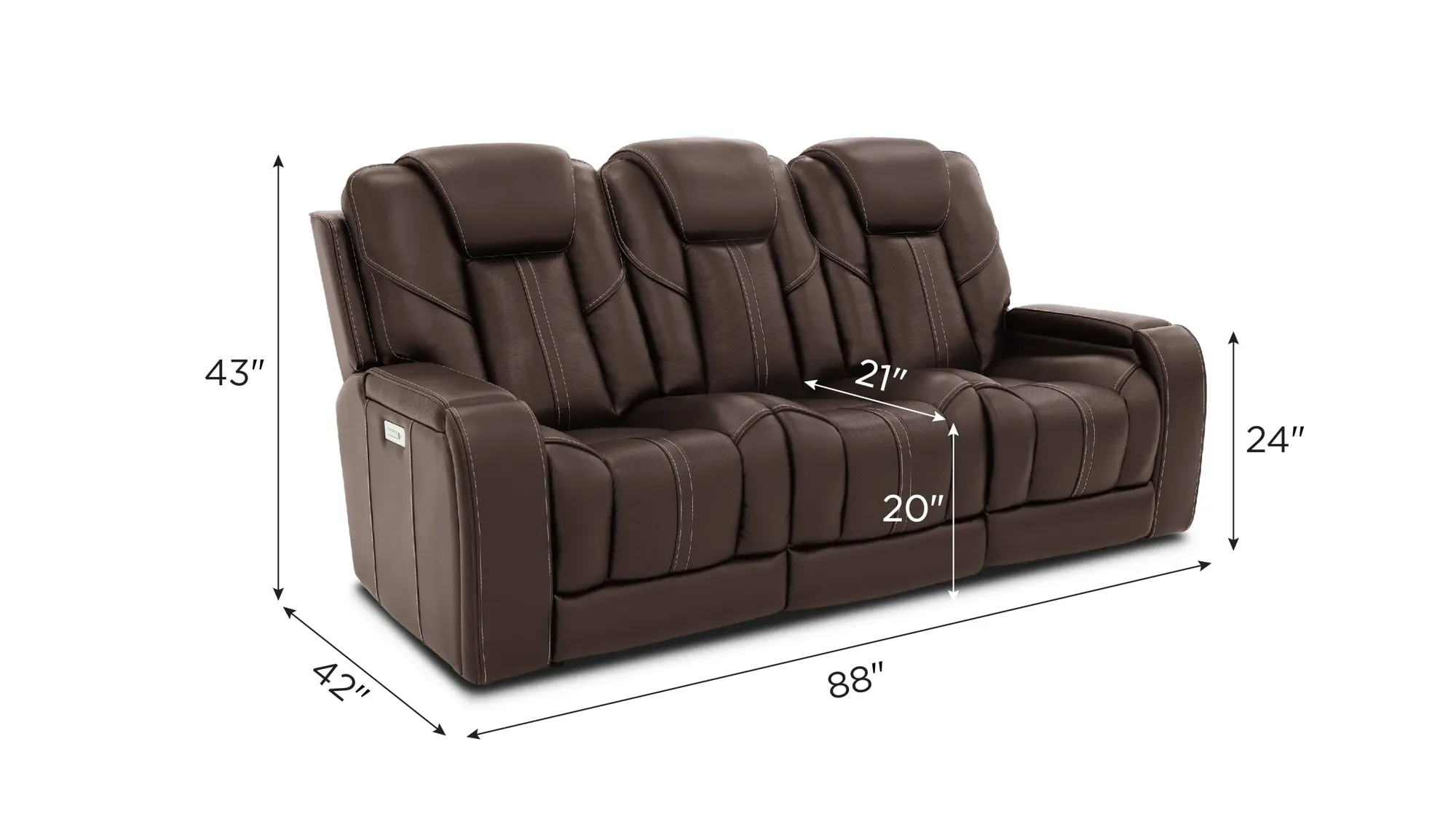 Starlight Zero Gravity Triple Power Sofa w/ Immersive Entertainment, Heat & Massage
