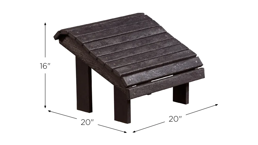 Capterra Casual Recycled Outdoor Premium Adirondack Footstool Dimensions