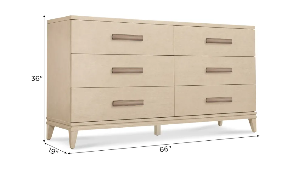 Westwood Six-Drawer Dresser Dimensions