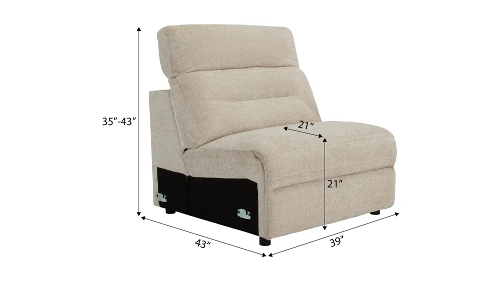 Bradbury Armless Chair Dimensions