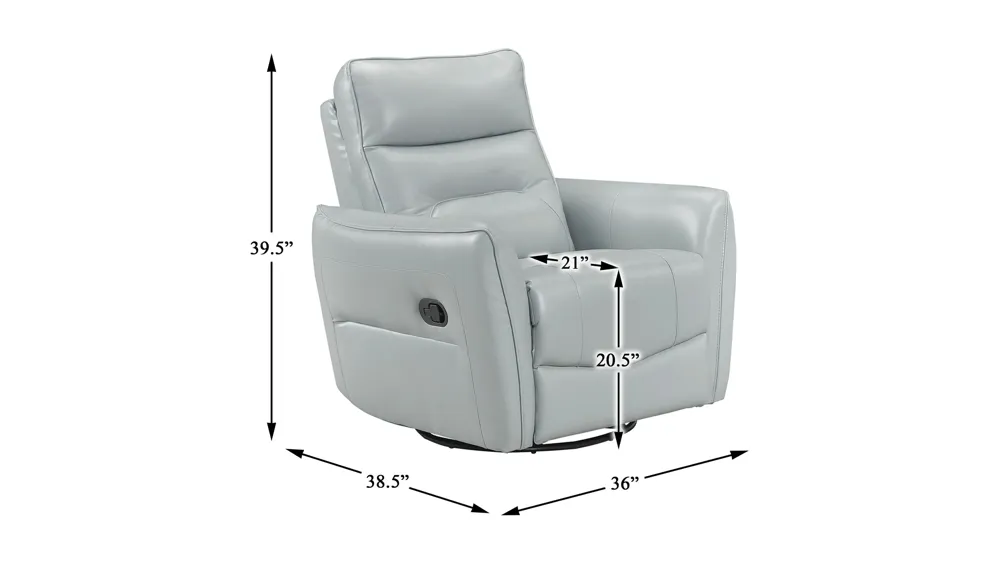 Oberon Swivel Glider Reclining Chair Dimensions