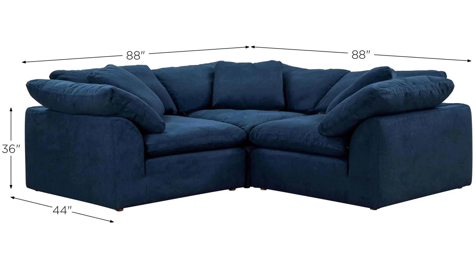 Puff Slipcover 3-pc. Sectional