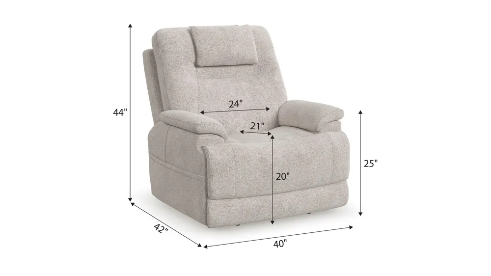 Zecliner Triple Power Lift Recliner Dimensions
