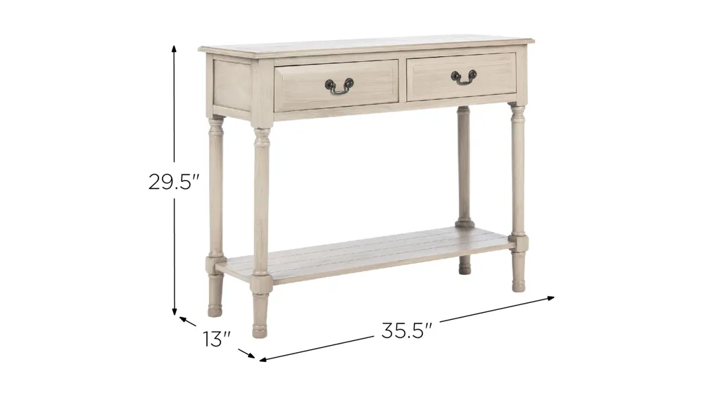 Jessa 2 Drawer Console Table Dimensions