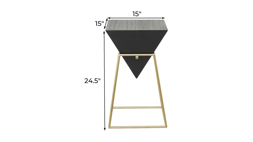 Ivy Collection Pyramid Accent Table Dimensions