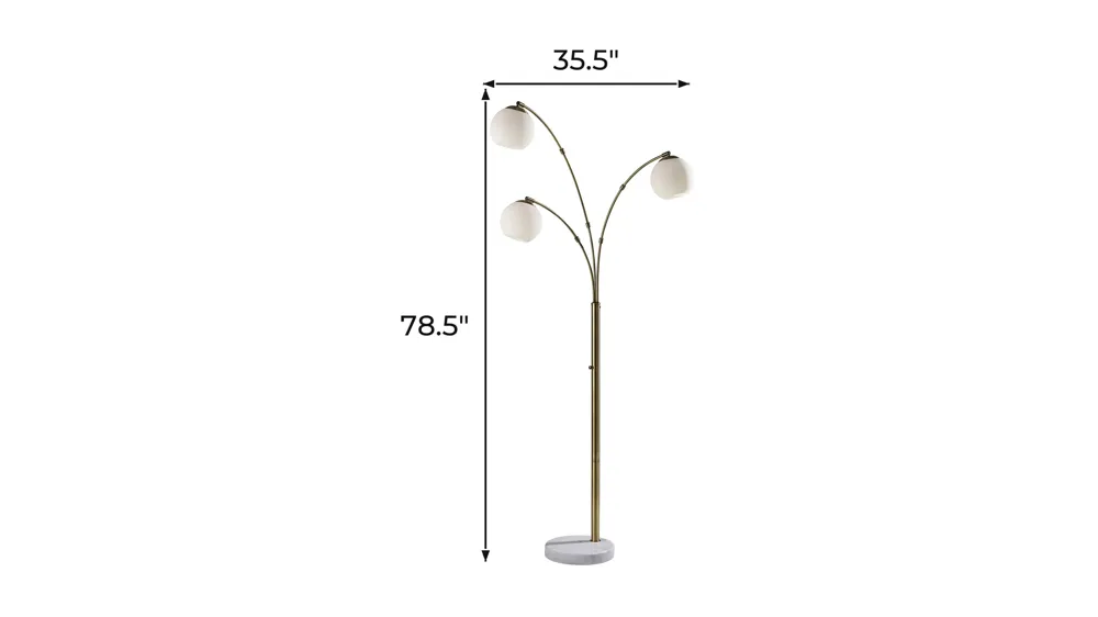 Remi Arc Lamp Dimensions