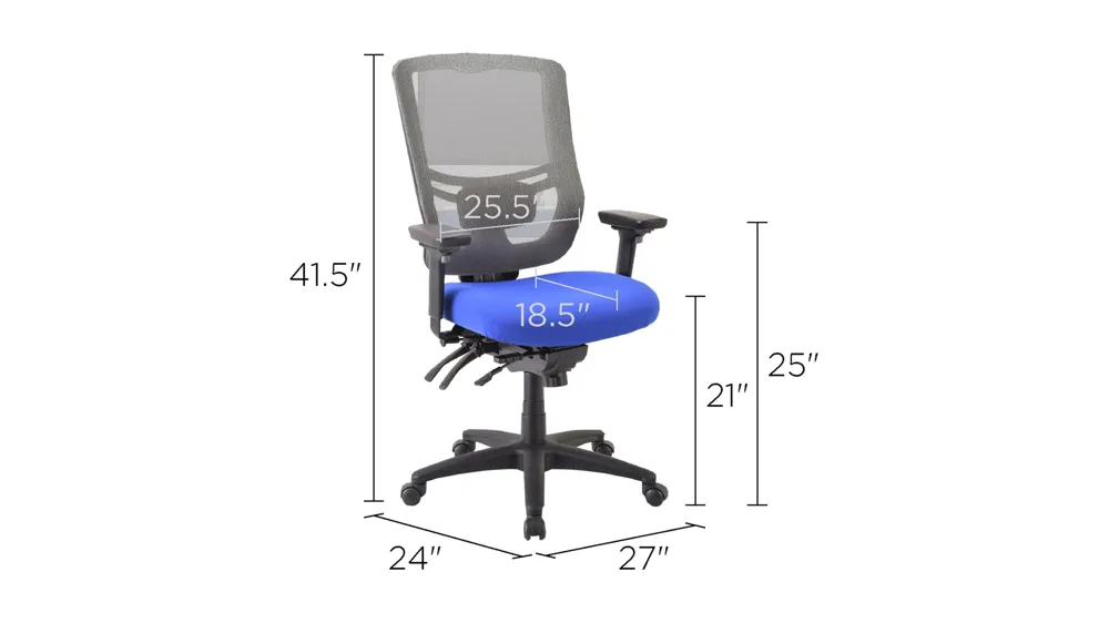 Tempur-Pedic Mesh Back Home Office Chair Dimensions