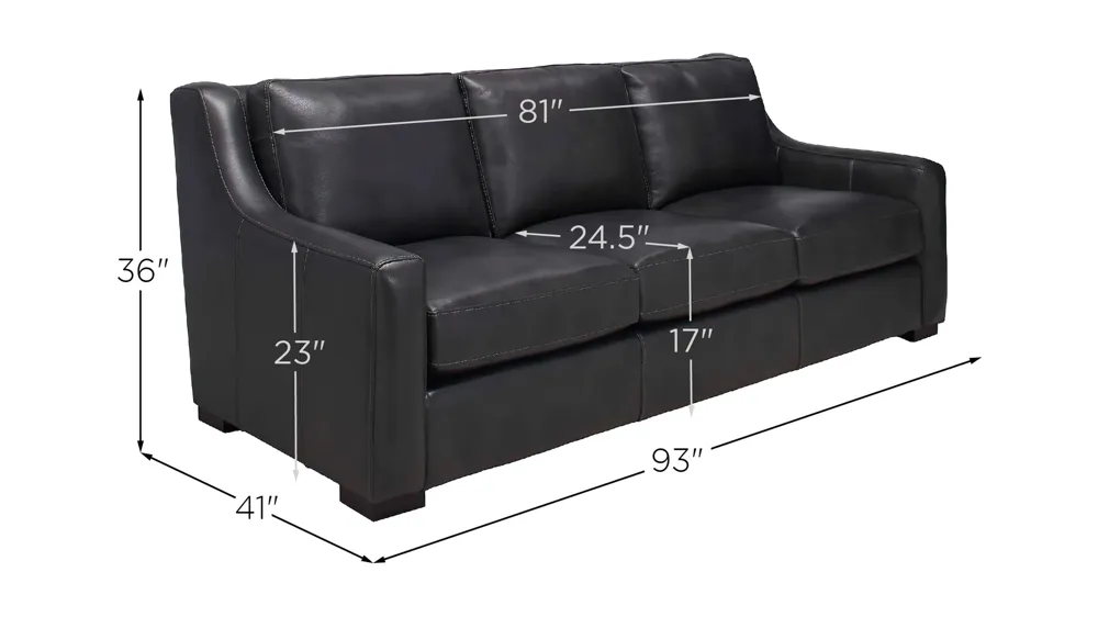 Germain Leather Sofa Dimensions