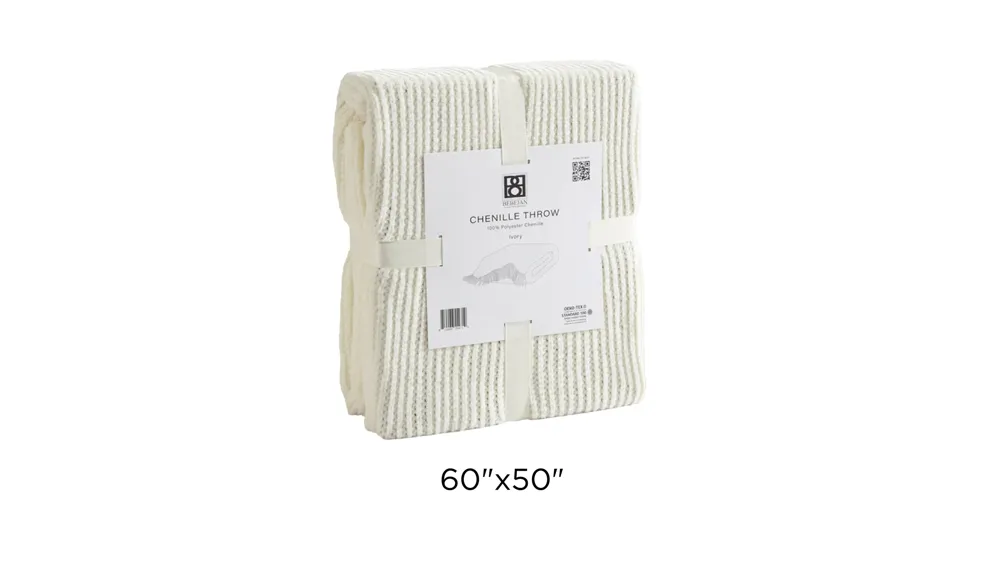Bebejan Chenille Throw Dimensions