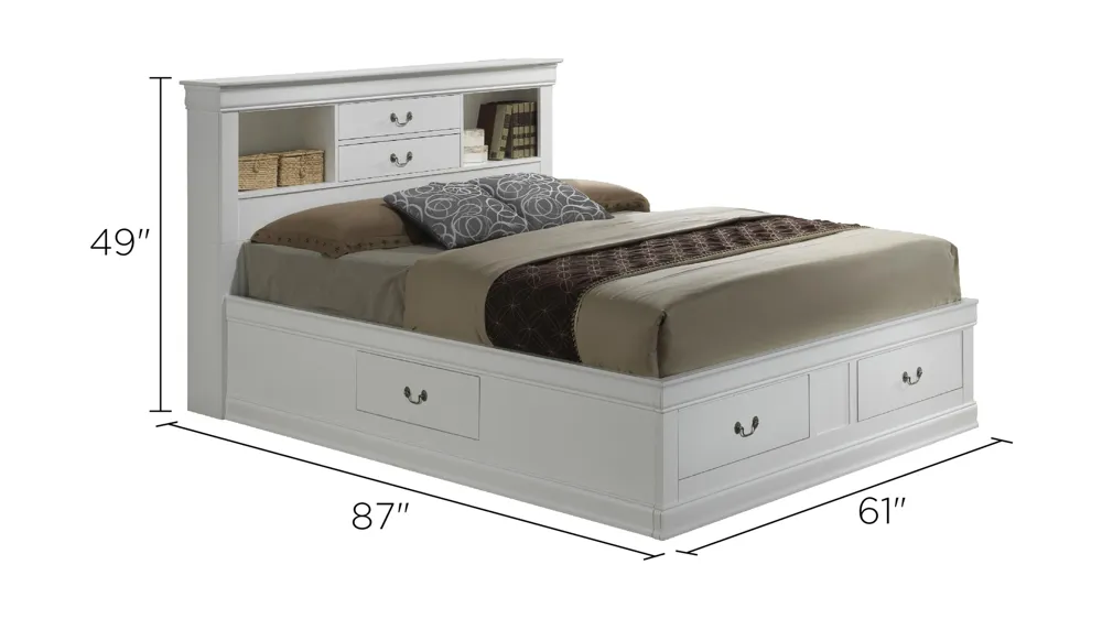 Rossie Captains Storage Bed Dimensions