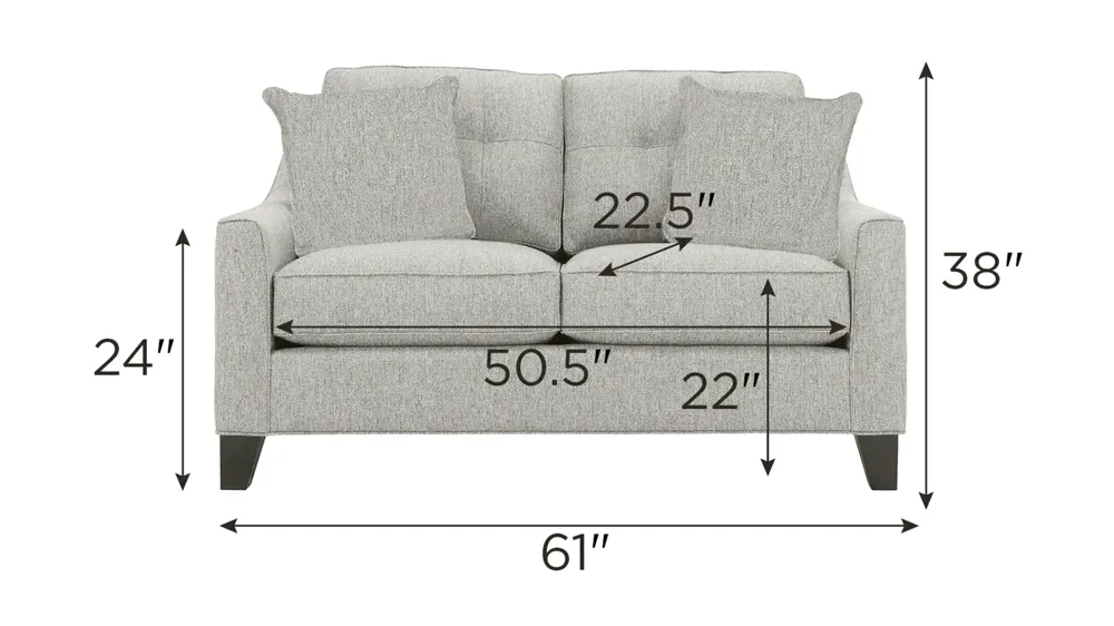 Carmine Loveseat Dimensions