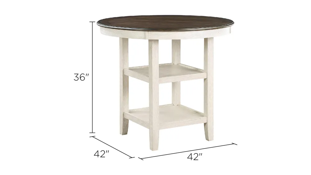 Arlana Counter-Height Dining Table Dimensions