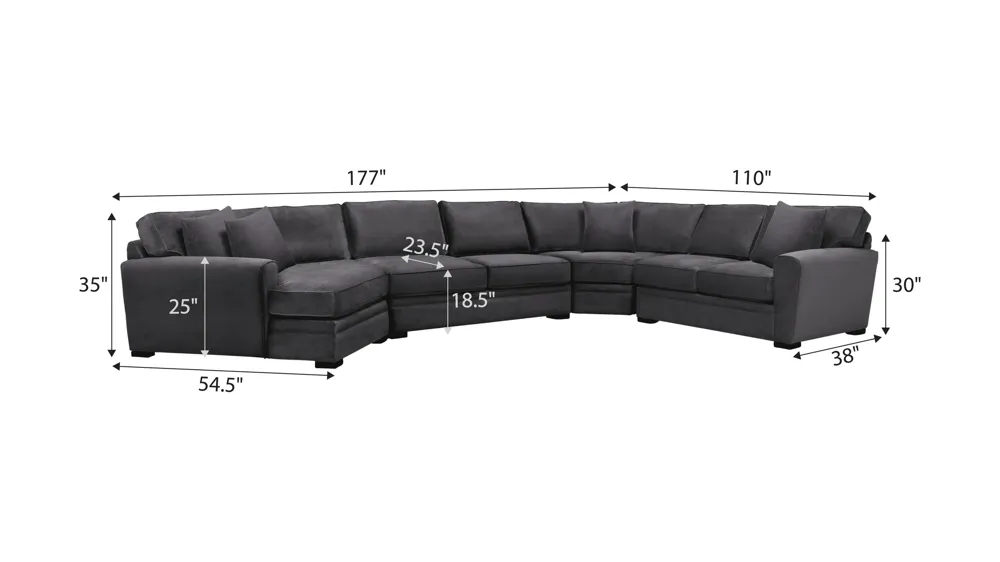 Artemis II 4-pc. Sectional Dimensions
