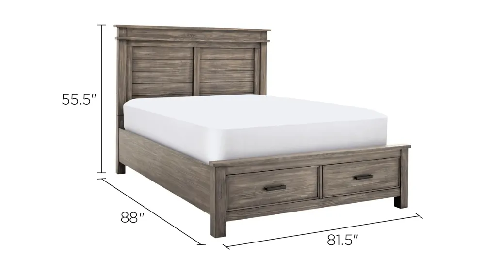 Hempstead Platform Storage Bed Dimensions