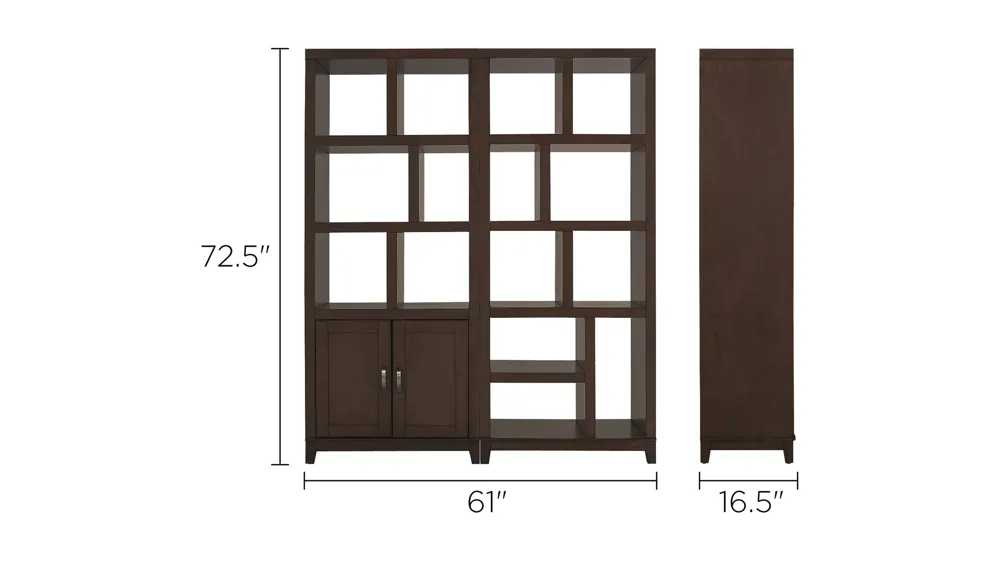 Granthom 2-pc. Wall Unit Dimensions