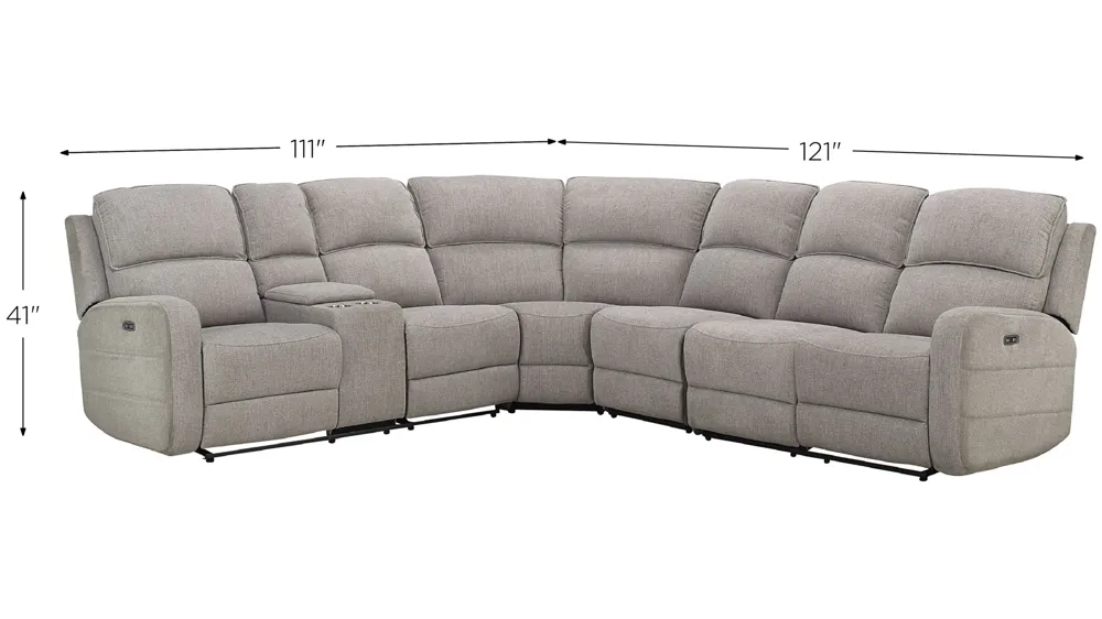 Everitt Chenille 4-pc. Power Sectional | Raymour & Flanigan