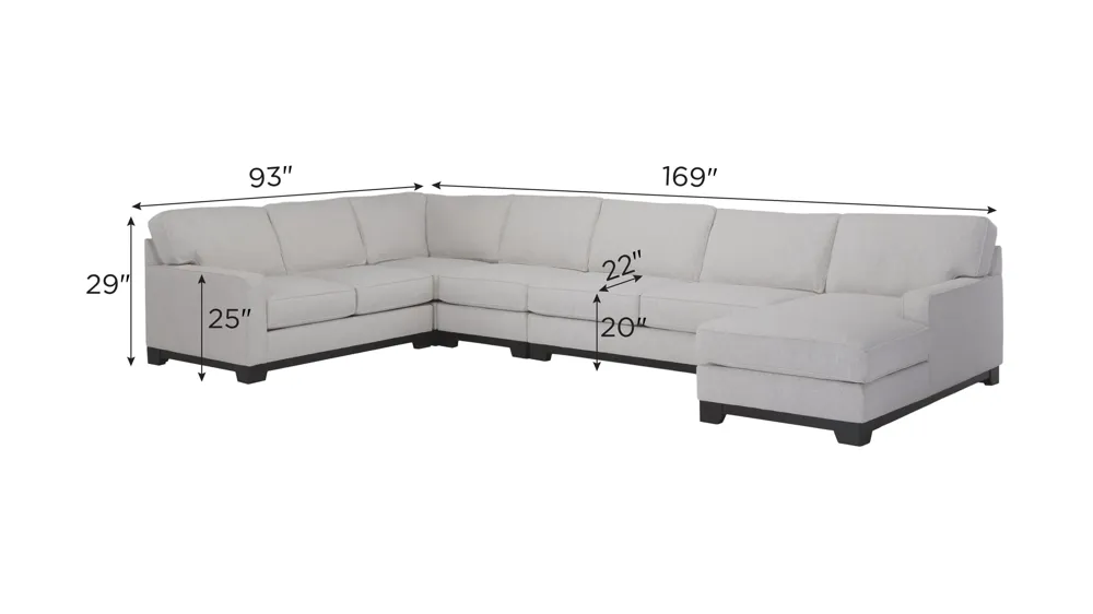 Artemis I 5-pc. Sectional Dimensions
