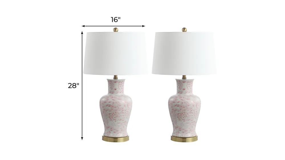 Bentlee Table Lamp Set Dimensions