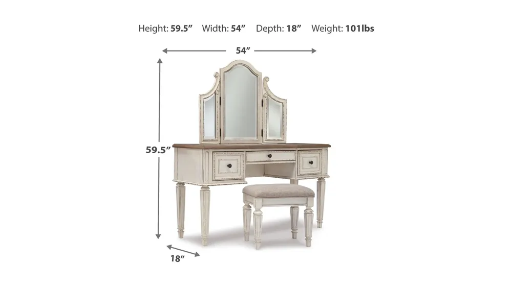 Libbie 3-pc. Vanity Set Dimensions