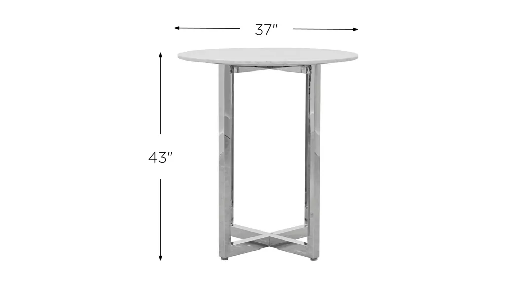 Amalfi Marble Bar Height Dining Table Dimensions