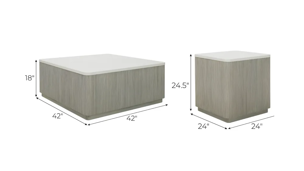 Finnegan 3-pc. Occasional Table Set Dimensions