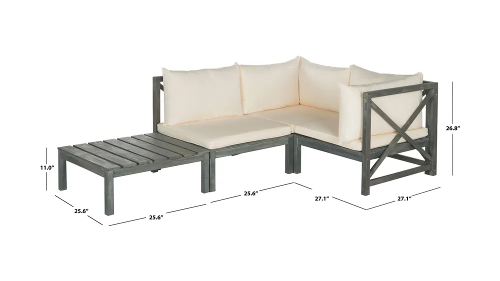 Kyoga Modular Outdoor Sectional Sofa Set Dimensions