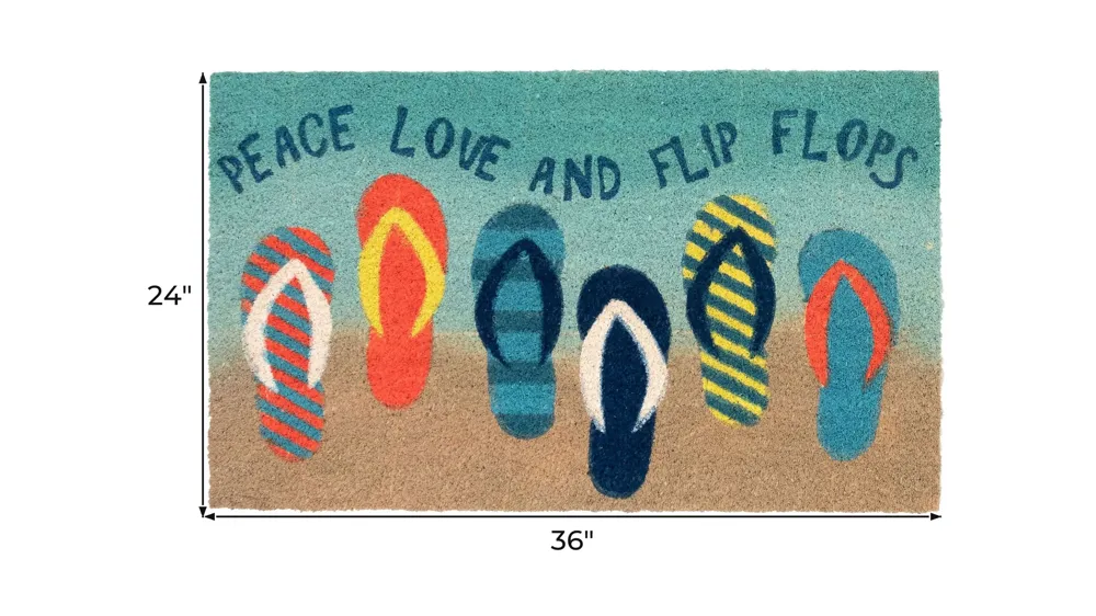 Liora Manne Natura Flip Flops Outdoor Mat Dimensions