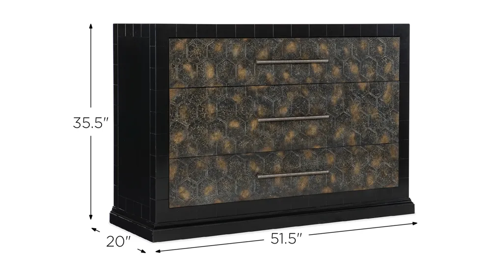 Melange Mikkeli Three Drawer Chest Dimensions