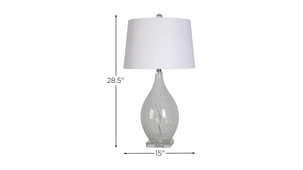 Art Glass Table Lamp Dimensions