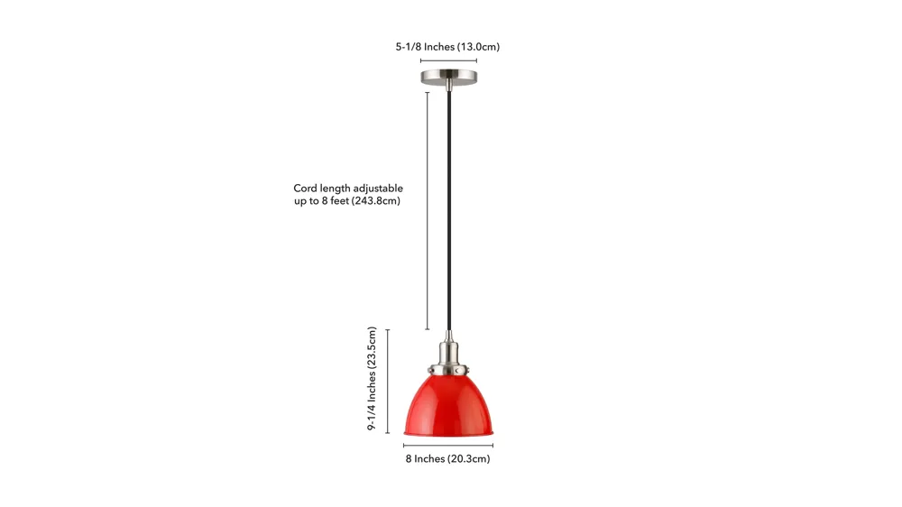 Pari Pendant Dimensions