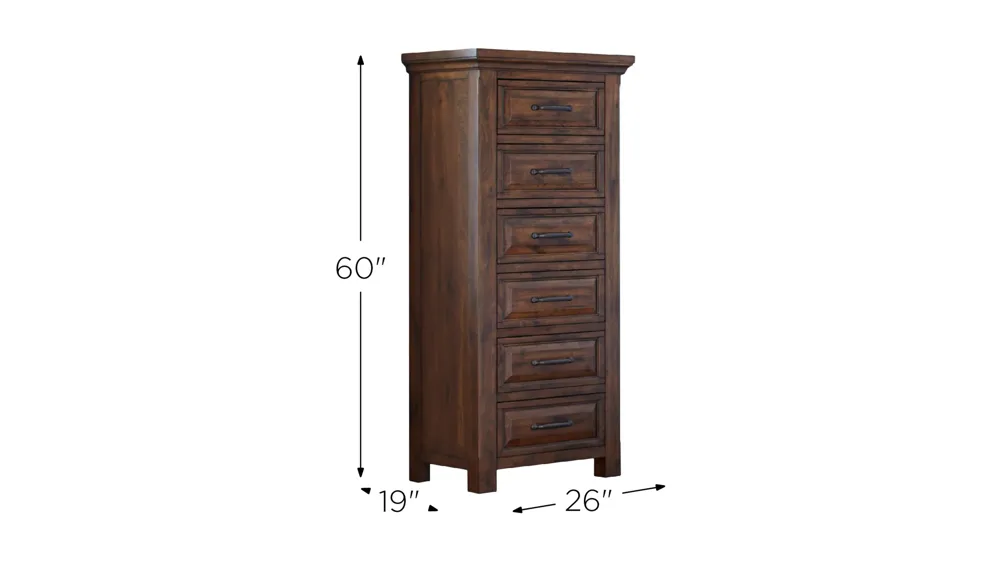 HillCrest Six Drawer Lingerie Chest Dimensions