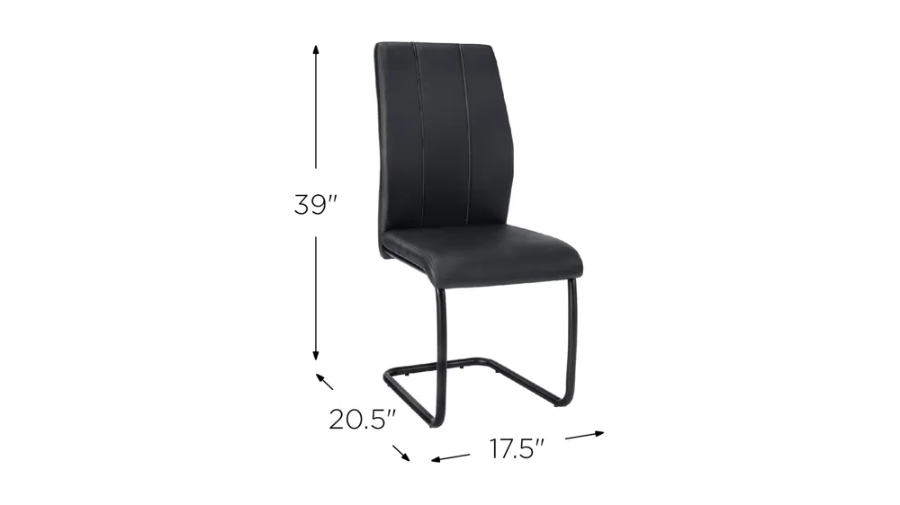 Monarch Upholstered Dining Chair- Set of 2 Dimensions