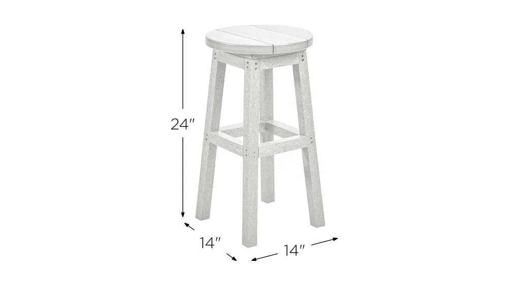 Generation Recycled Outdoor Counter Height Dining Stool Dimensions