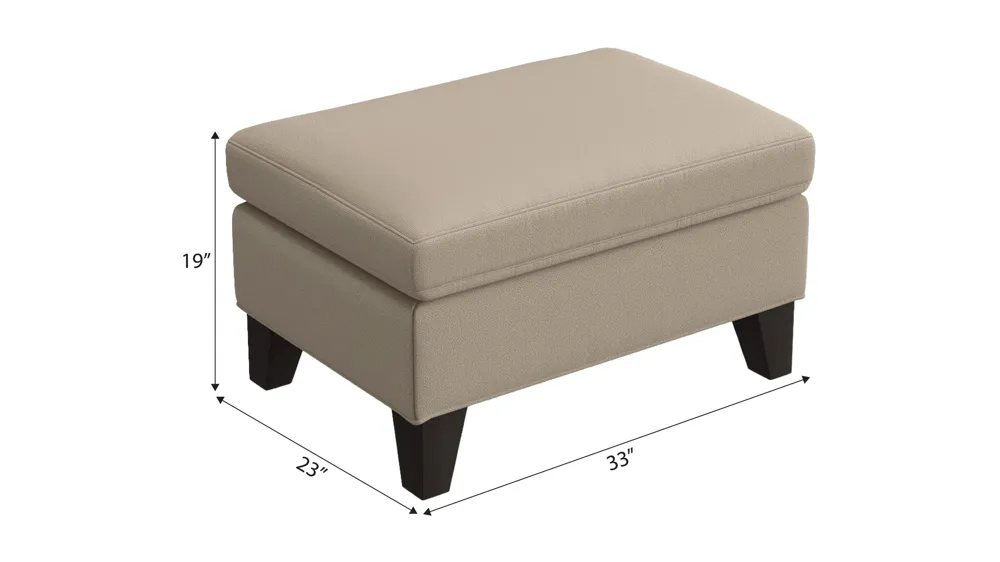 Carmine Ottoman Dimensions