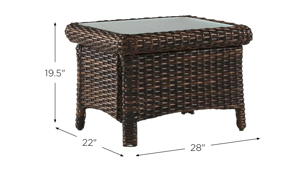 St Tropez Tob Outdoor End Table Dimensions