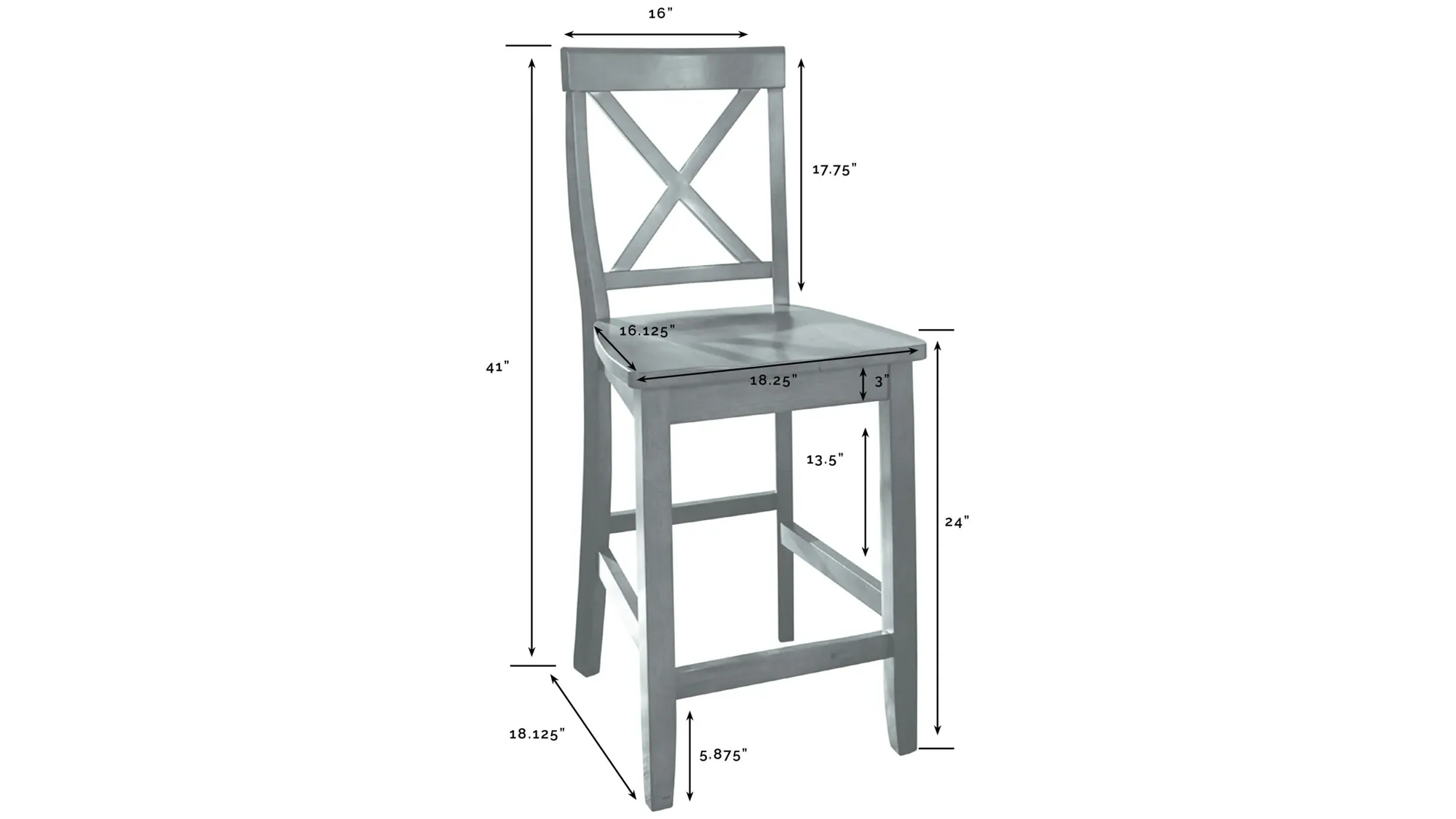 X-Back Counter Stool - Set of 2