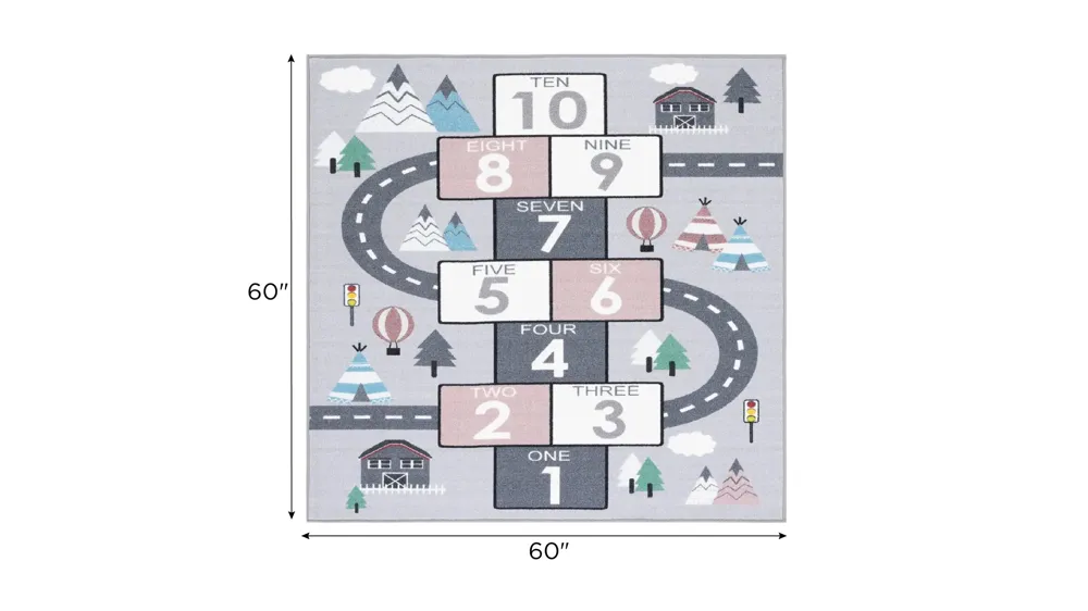 Elmira Kids' Playhouse Rug Dimensions