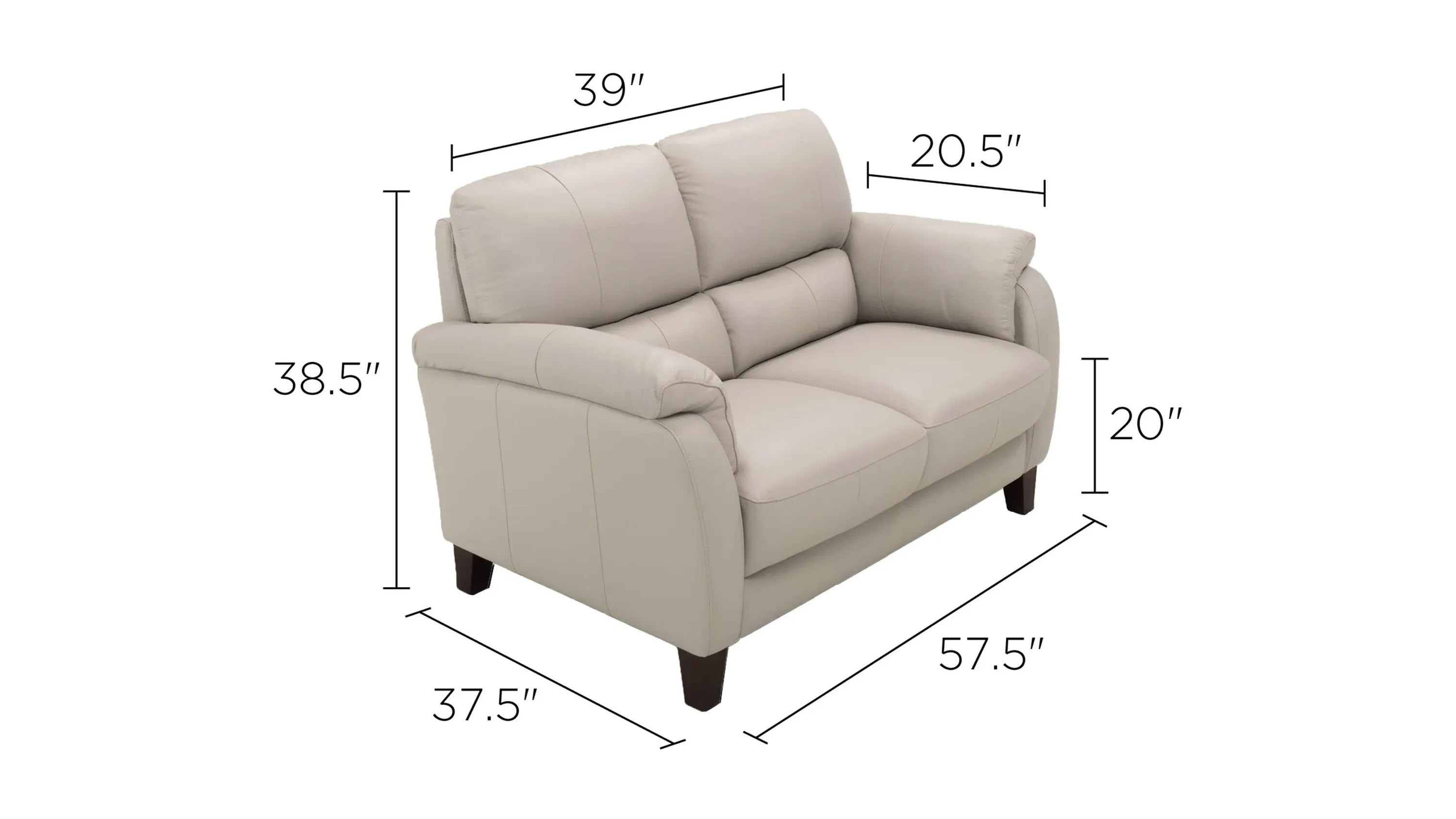 Harmony Leather Loveseat | Raymour & Flanigan