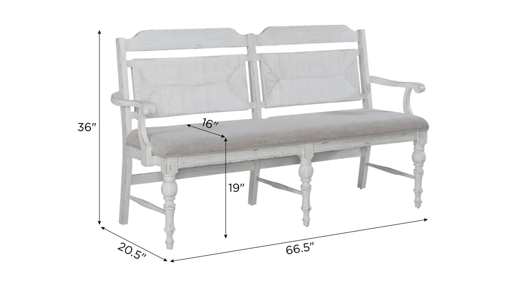 River Place Panel Back Bench Dimensions