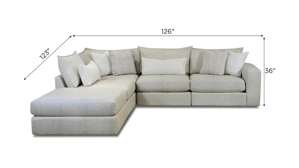 Durango 5-pc. Sectional Dimensions