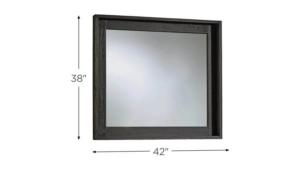 Kentfield Solid Wood Beveled Glass Mirror Dimensions