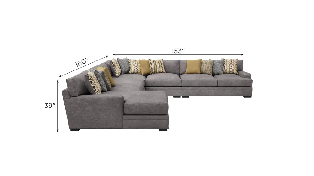 Bayside 5-pc. Sectional Dimensions