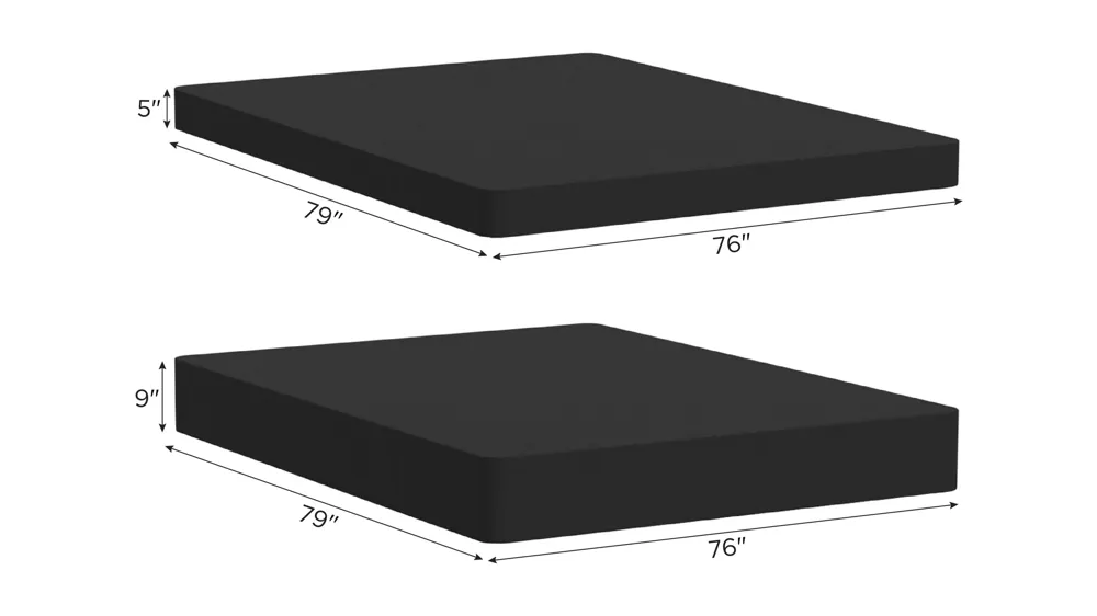 9" or 5" Universal Box Spring Dimensions