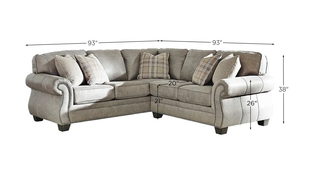Olsberg 2-Piece Sectional Dimensions