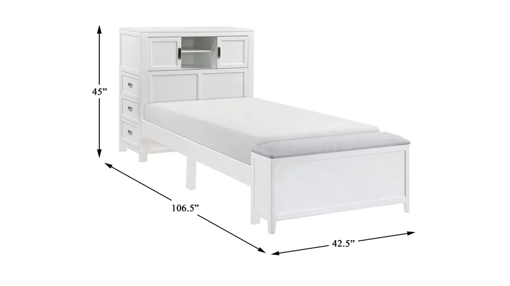 Madrona Bookcase Bed Dimensions