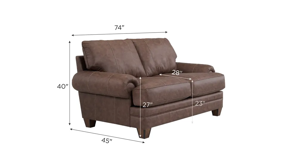 Boswell Loveseat Dimensions