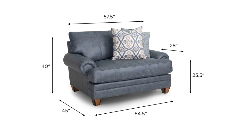 Boswell Chair and a Half Dimensions
