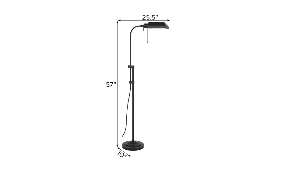 Pharmacy Floor Lamp w/ Adjustable Pole Dimensions