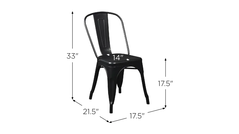 Corsair Side Chair - Set of 4 Dimensions